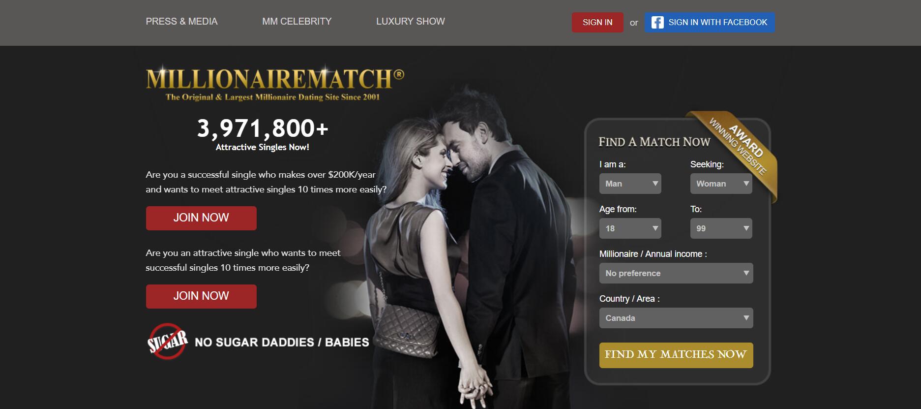 dating millionaire websites
